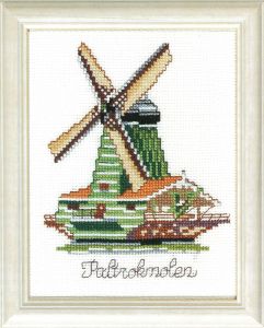 Borduurpakket Hollandse molen, de Paltrokmolen.