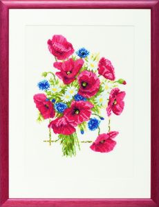 Embrodery kit poppies