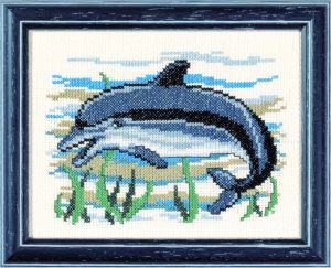 Embroidery kit dolphin