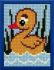 Embroidery kit duckling for children printed