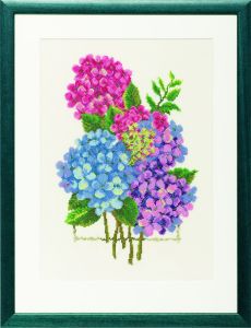 Embroidery kit hydrangeas