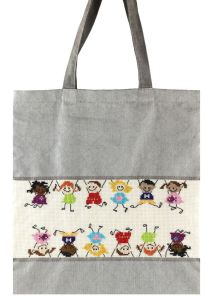 Embroidery kit nice bag featuring funny dolls