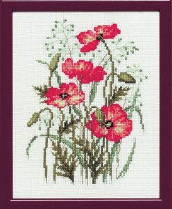 Embroidery kit poppies.