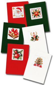 Embroidery kit with  6 Christmas card & envelops