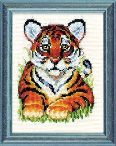 Embroidery kit young tiger