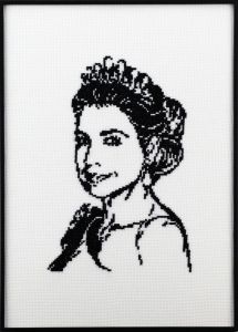 Portrait of Queen  Máxima, embrodery kit